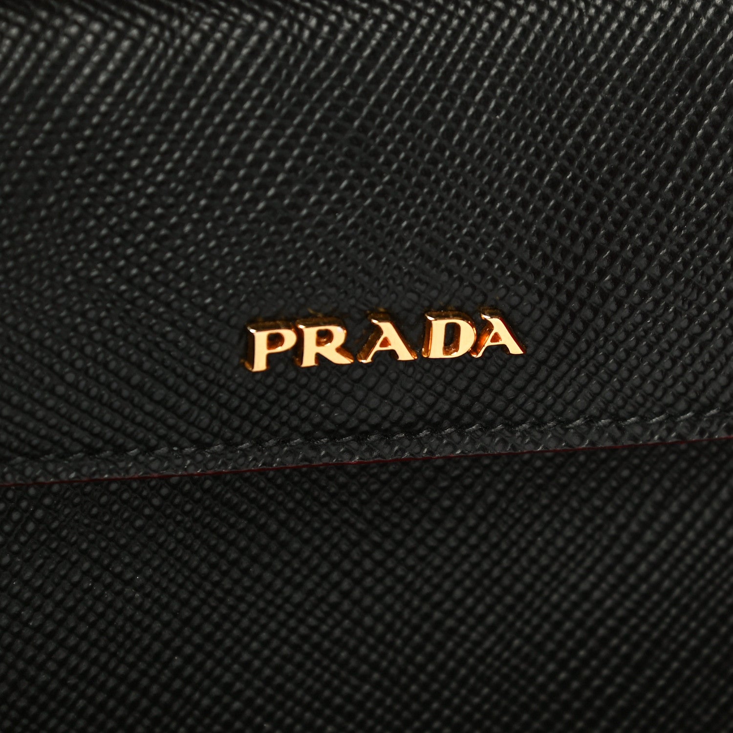 Prada Saffiano Cuir Medium Double Bag Black Fuoco 8 of 9