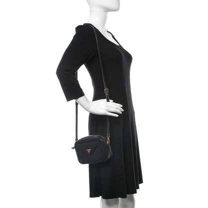 Prada Saffiano Small Camera Crossbody Bag Black 2 of 8