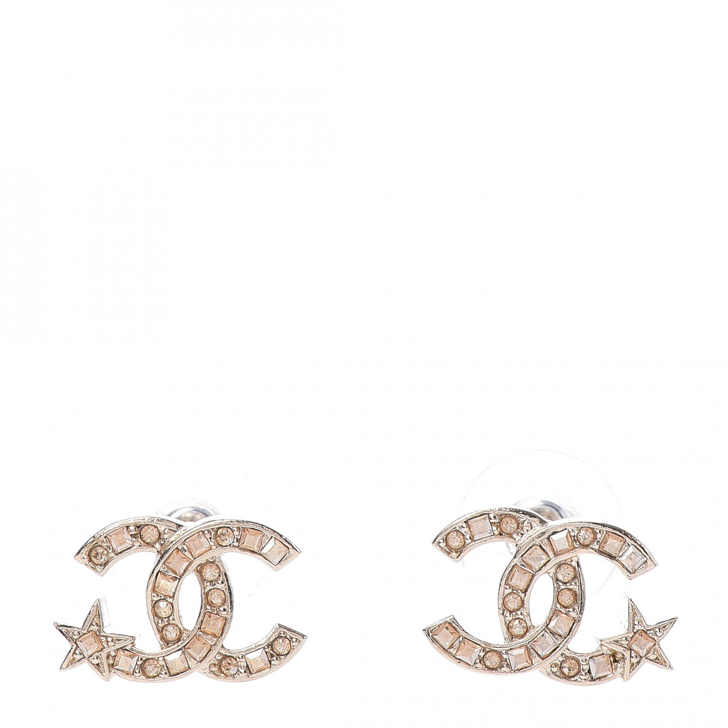 Crystal CC Starfall Earrings Gold