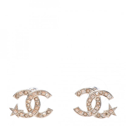 Chanel Crystal CC Starfall Earrings Gold 1 of 5