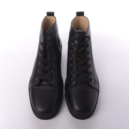 Christian Louboutin Calfskin Mens Louis High Top Sneakers 46 Black 6 of 9
