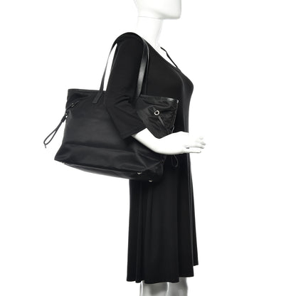 Prada Tessuto Nylon Saffiano Tote Black 2 of 11