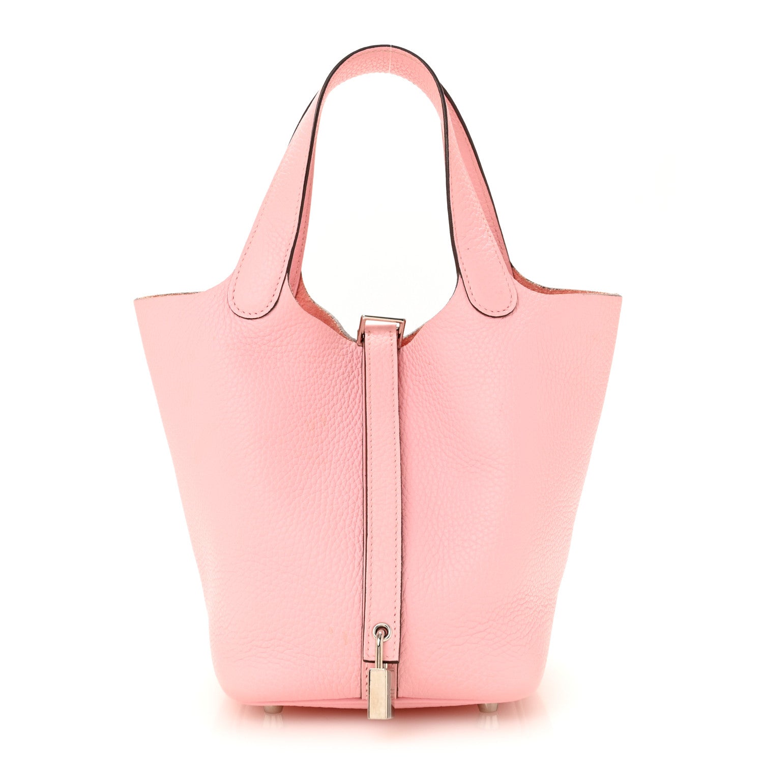 Hermes Taurillon Clemence Picotin Lock 18 PM Rose Sakura 1 of 12
