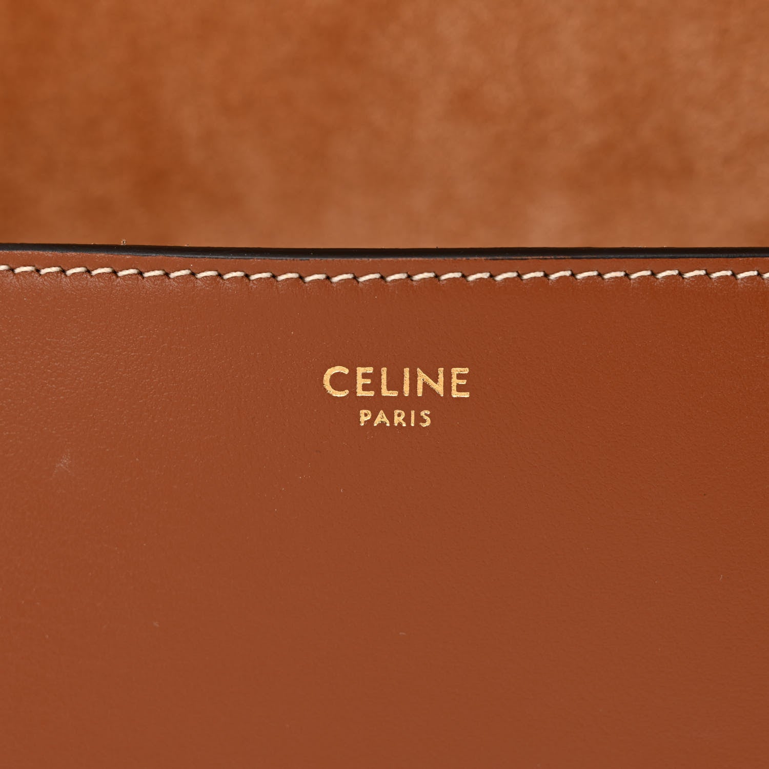 Celine Smooth Calfskin Cuir Triomphe Folco Crossbody Bag Tan 6 of 11