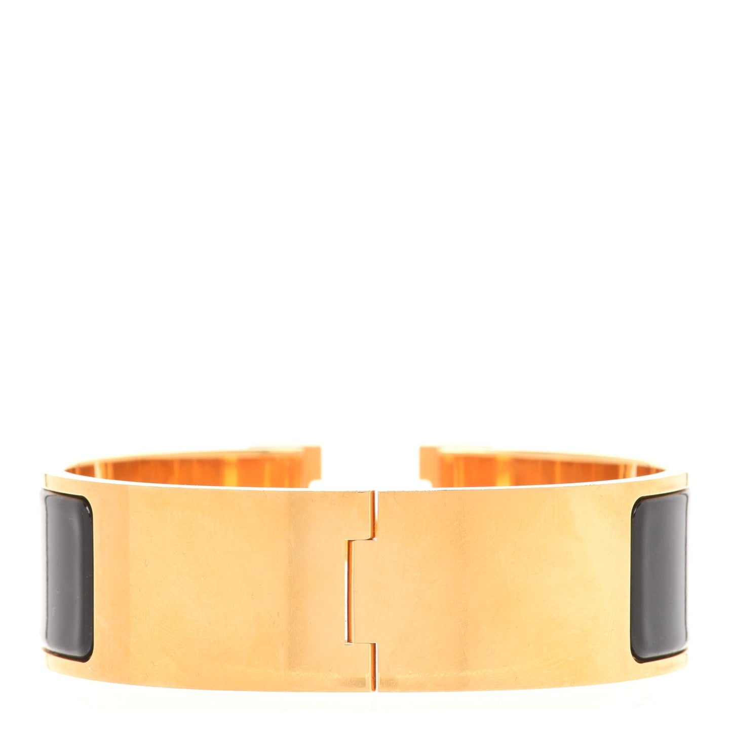 Enamel Wide Clic Clac H Bracelet GM Black