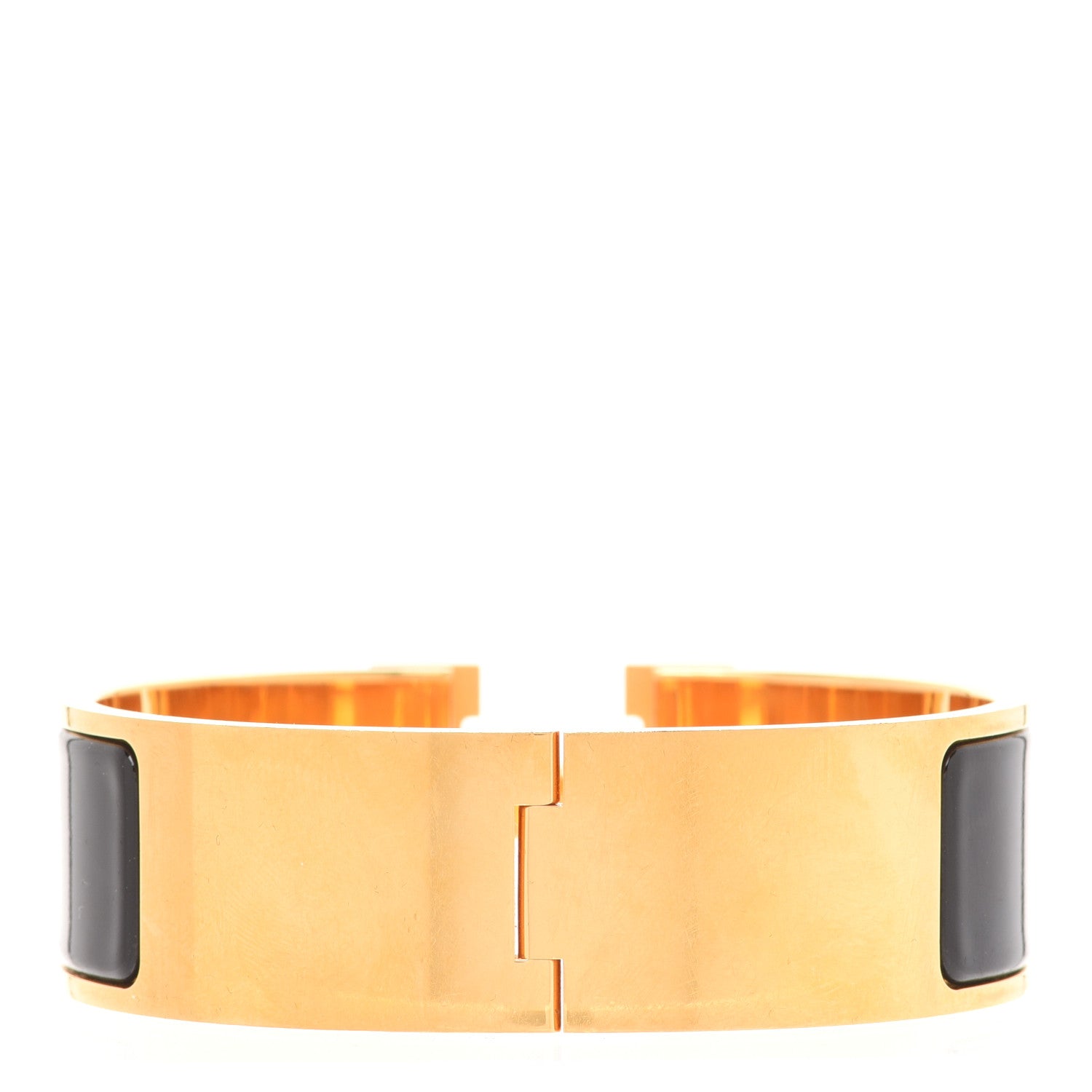 Hermes Enamel Wide Clic Clac H Bracelet GM Black 3 of 6