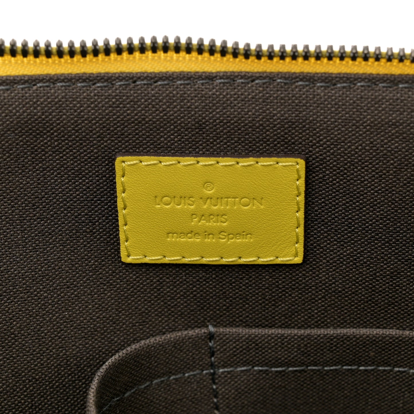 Damier Infini Porte-Documents Vert Acide