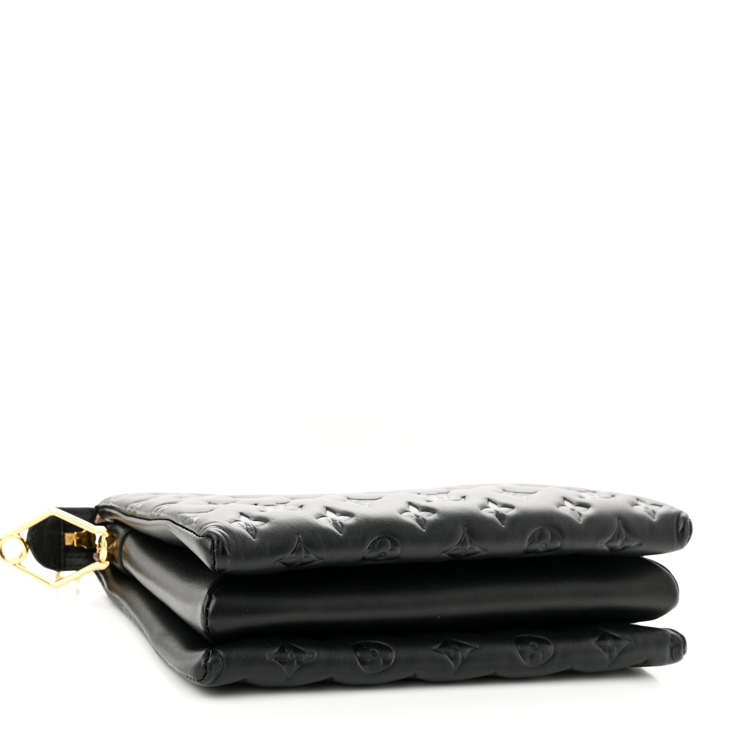 Lambskin Embossed Monogram Coussin PM Black