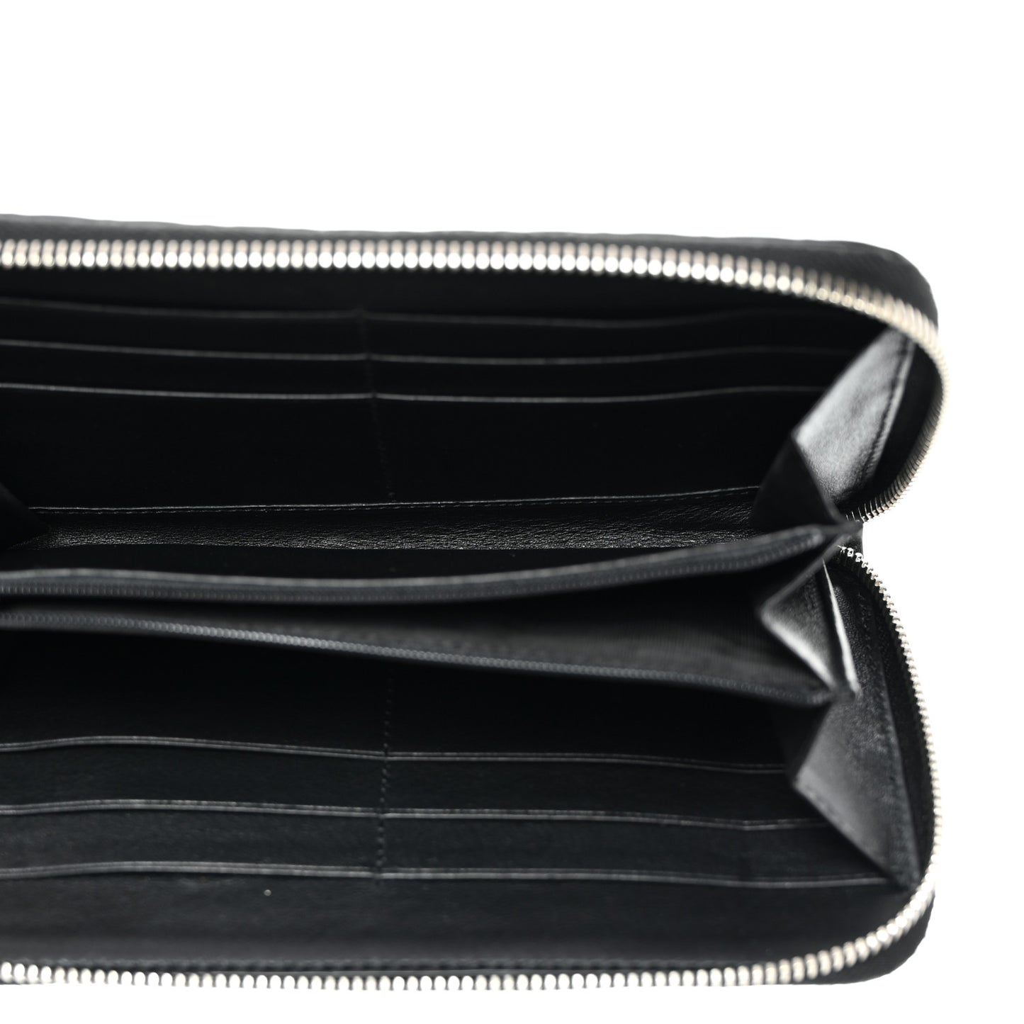 Microguccissima Zip Around Wallet Black