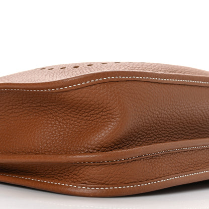 Hermes Taurillon Clemence Evelyne III PM Gold 8 of 10