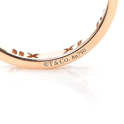 Tiffany 18K Rose Gold Diamond Atlas Pierced Ring 54 6.75 4 of 5