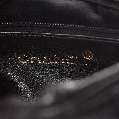 Chanel Lizard Quilted Small Tassel Camera Case Black 6 of 13