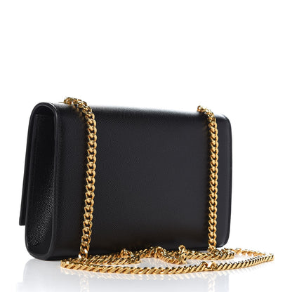 Saint Laurent Grain De Poudre Small Monogram Kate Satchel Black 3 of 7