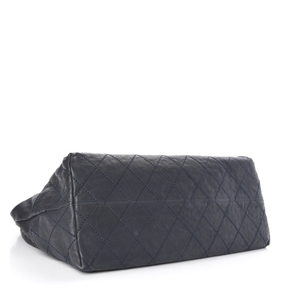 Chanel Calfskin Baby Coco Cabas Navy Blue 4 of 14