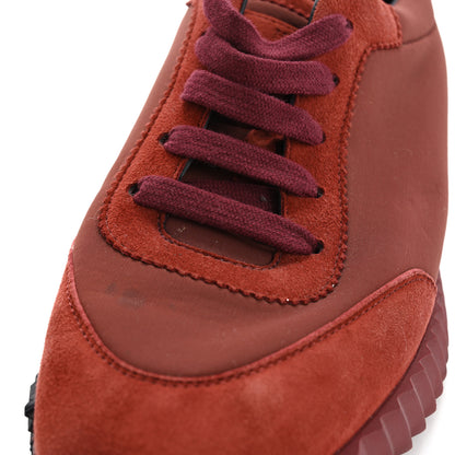 Hermes Parachute Fabric Suede Goatskin Bouncing Sneakers 37.5 Bordeaux 12 of 15