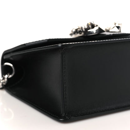 Jimmy Choo Grainy Calfskin Crystal Embellished Madeline Crossbody Bag Black 7 of 8