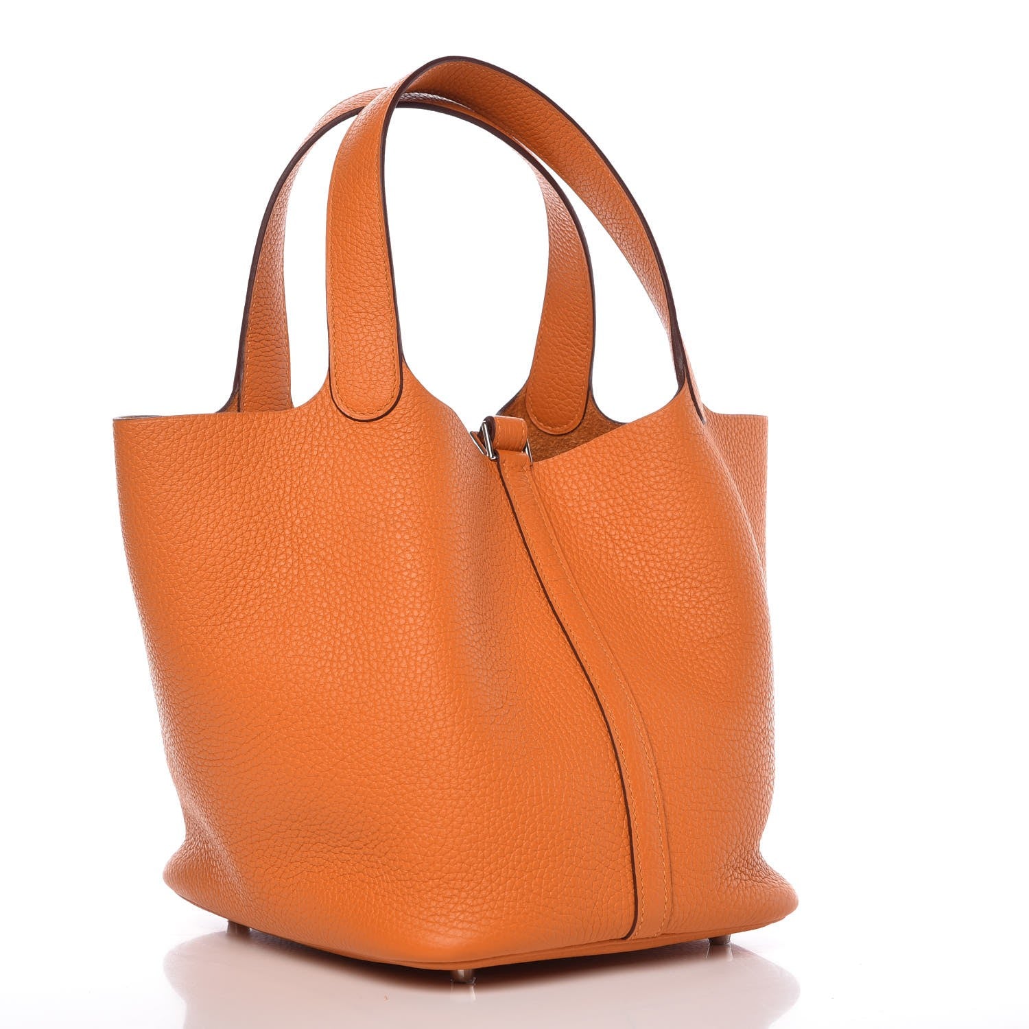 Hermes Taurillon Clemence Picotin Lock 18 PM Abricot 3 of 8