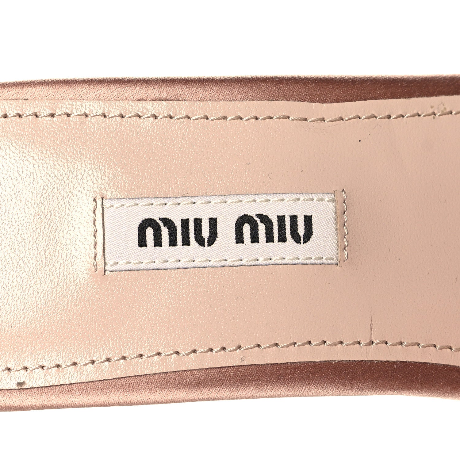 Miu Miu Satin Crystal Wedge Sandals 40 Cammeo 8 of 8