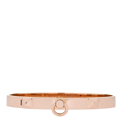 Hermes 18K Rose Gold PM Collier De Chien Bracelet SH 1 of 4