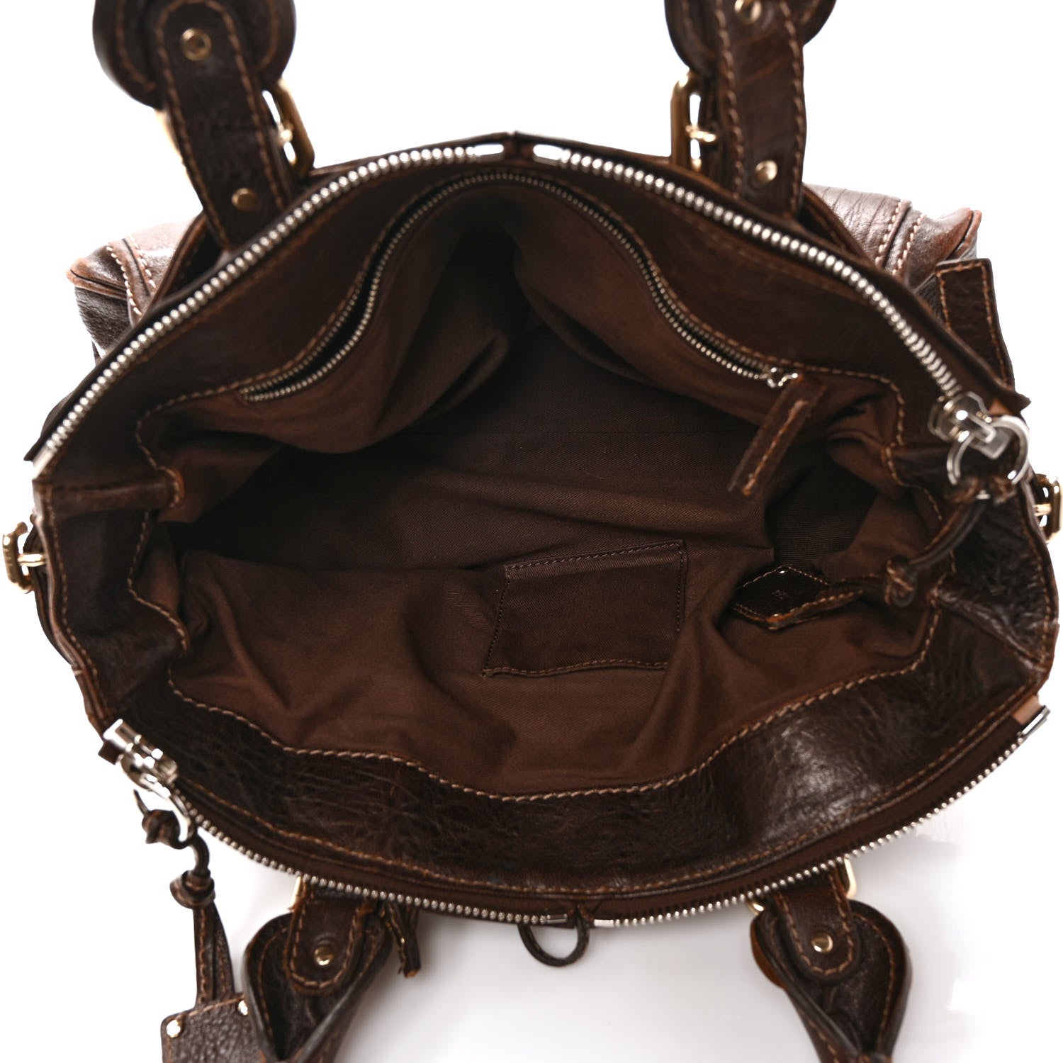 Chloe Calfskin Medium Paddington Capsule Satchel Brown 5 of 10