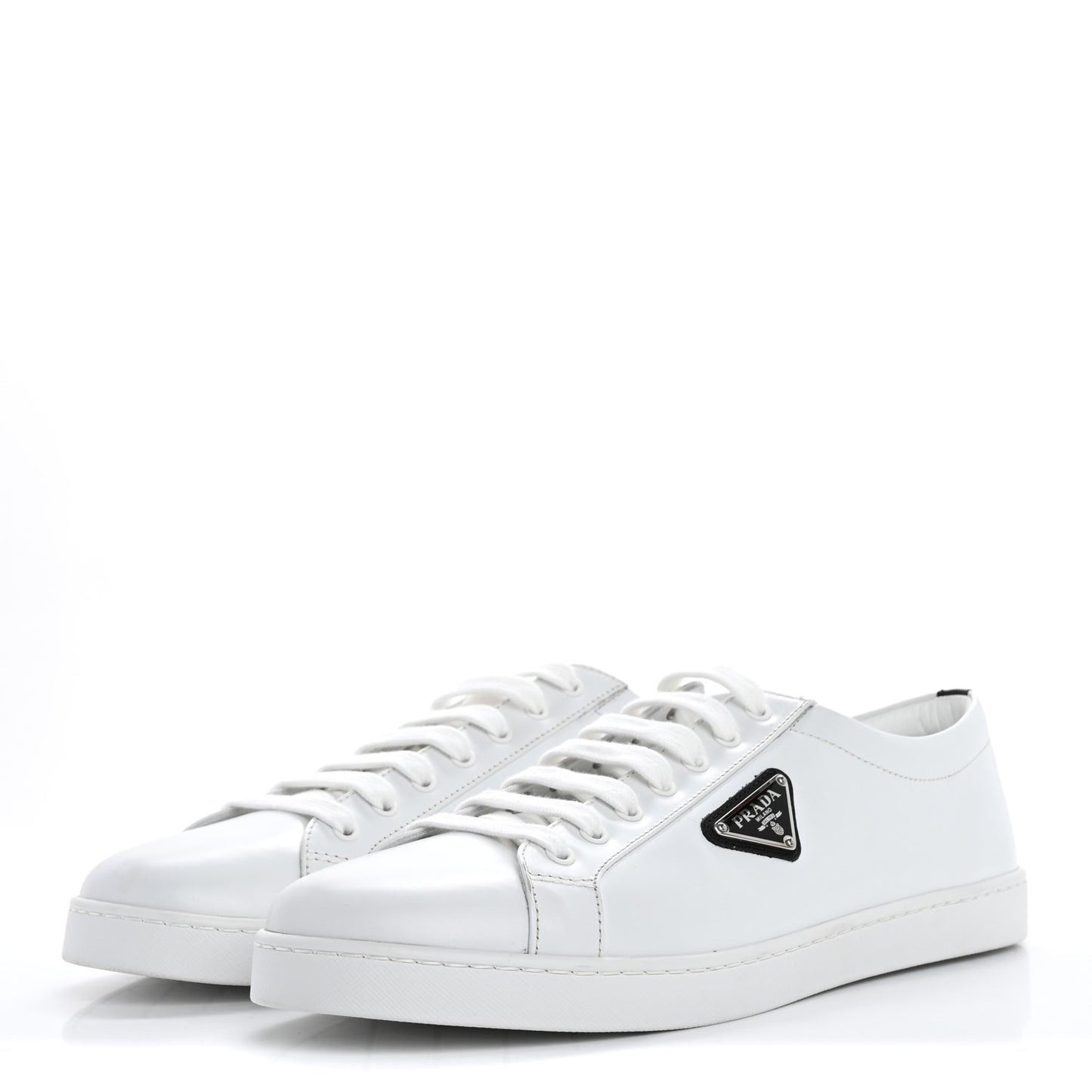 Spazzolato Rois Triangle Logo Mens Low Top  Sneakers 9.5 White Black
