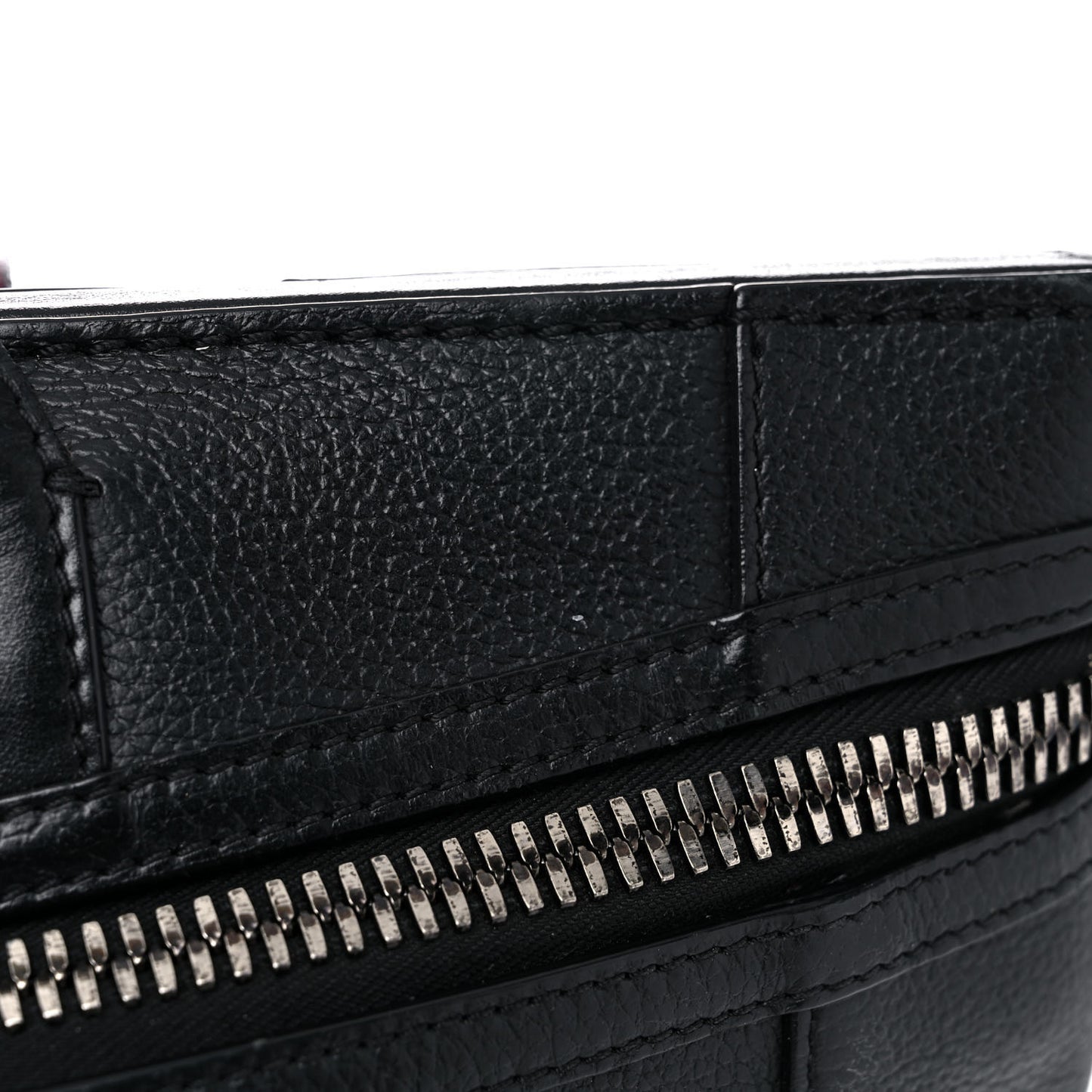 Grained Calfskin Studded Tote Black