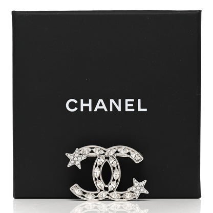Chanel Crystal Starfall CC Brooch Silver 5 of 5