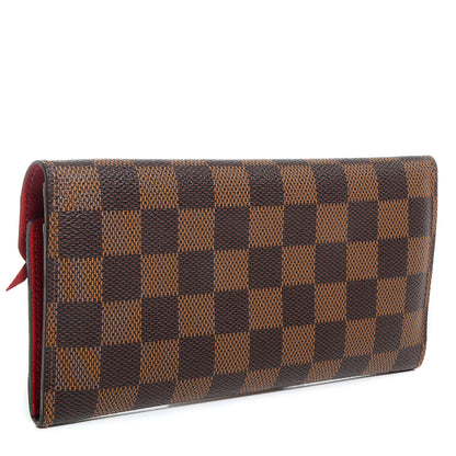 Louis Vuitton Damier Ebene Josephine Wallet Red 3 of 8