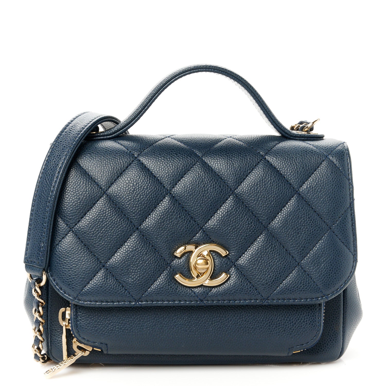 Chanel Caviar Quilted Small Business Affinity Flap Navy 1 of 11