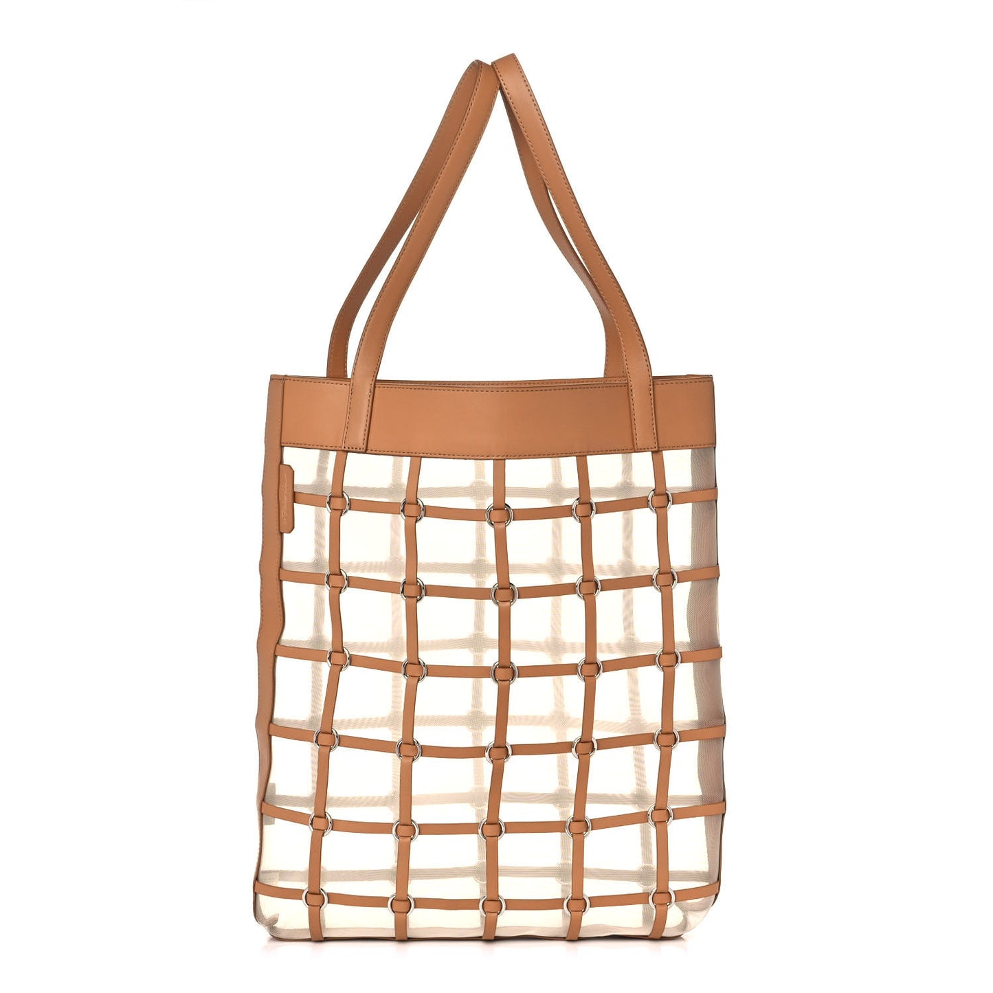 Calfskin Billie Cage Tote Camel