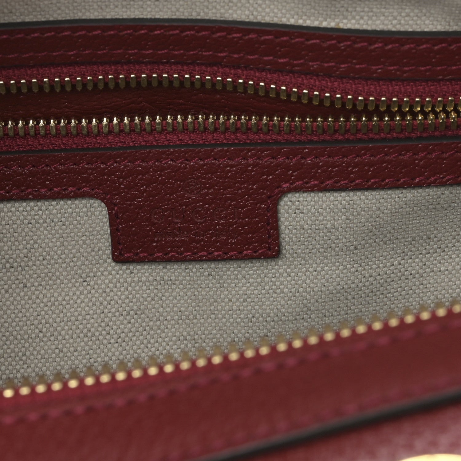 Gucci Textured Dollar Calfskin Web Medium Savoy Duffle Bag Red 7 of 9