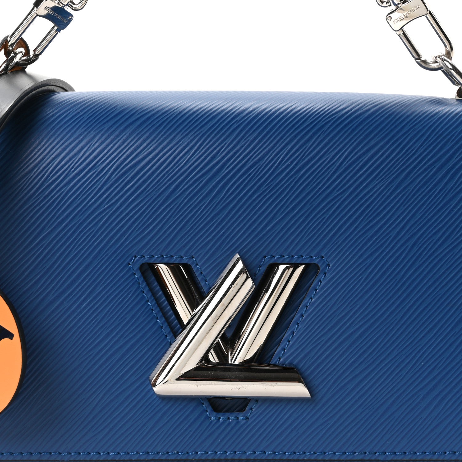 Louis Vuitton Epi Twist Braided Strap Shoulder Bag MM Bleu Roi 7 of 9