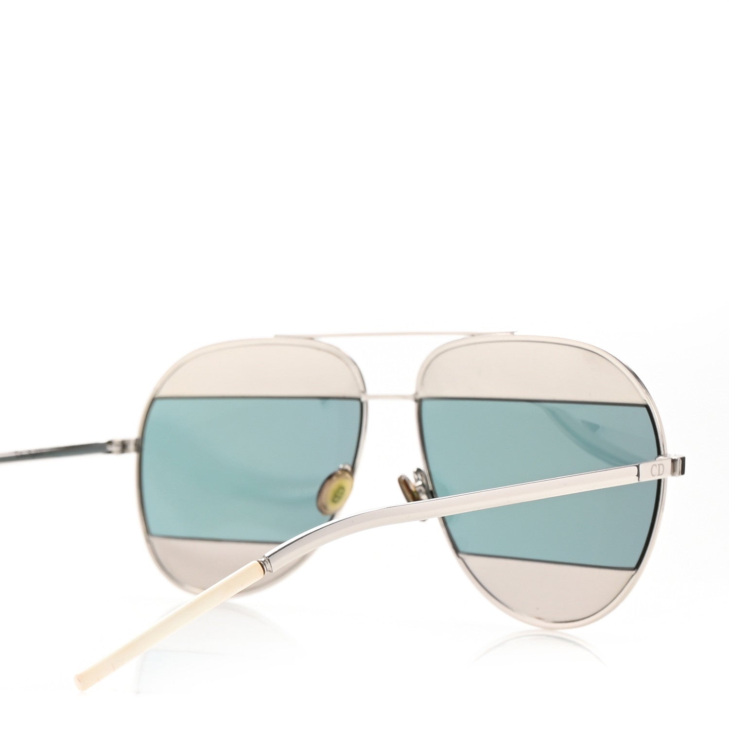 Christian Dior Split 1 Aviator Sunglasses Silver Blue 4 of 7