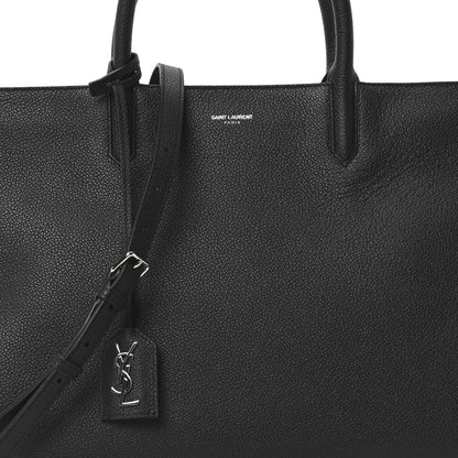 Saint Laurent Grained Calfskin Medium Cabas Rive Gauche Black 8 of 10