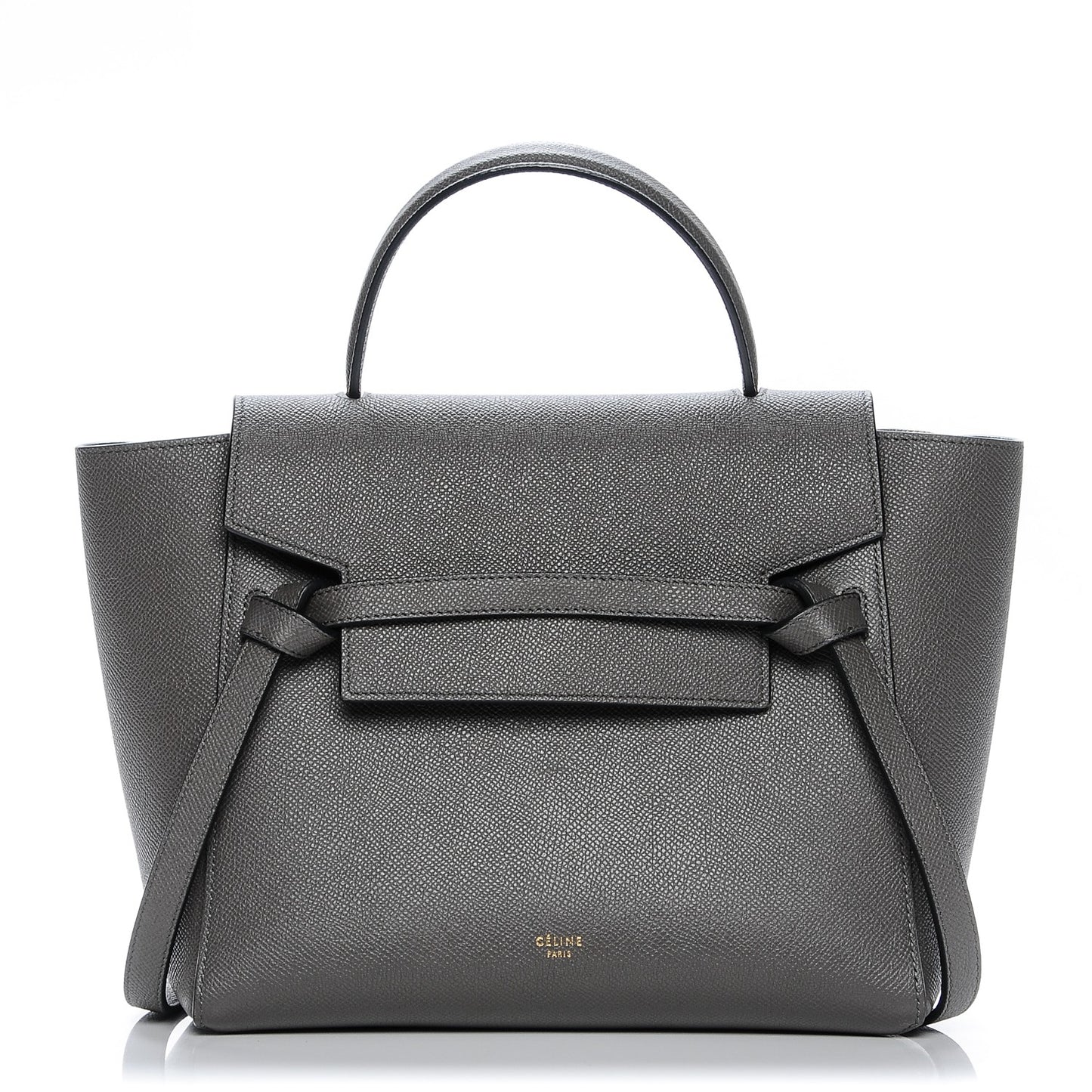 Baby Grained Calfskin Micro Belt Bag Grey