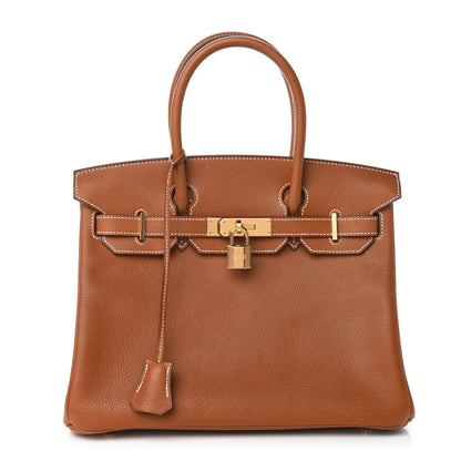 Hermes Natural Barenia Faubourg Birkin 30 Fauve 1 of 11