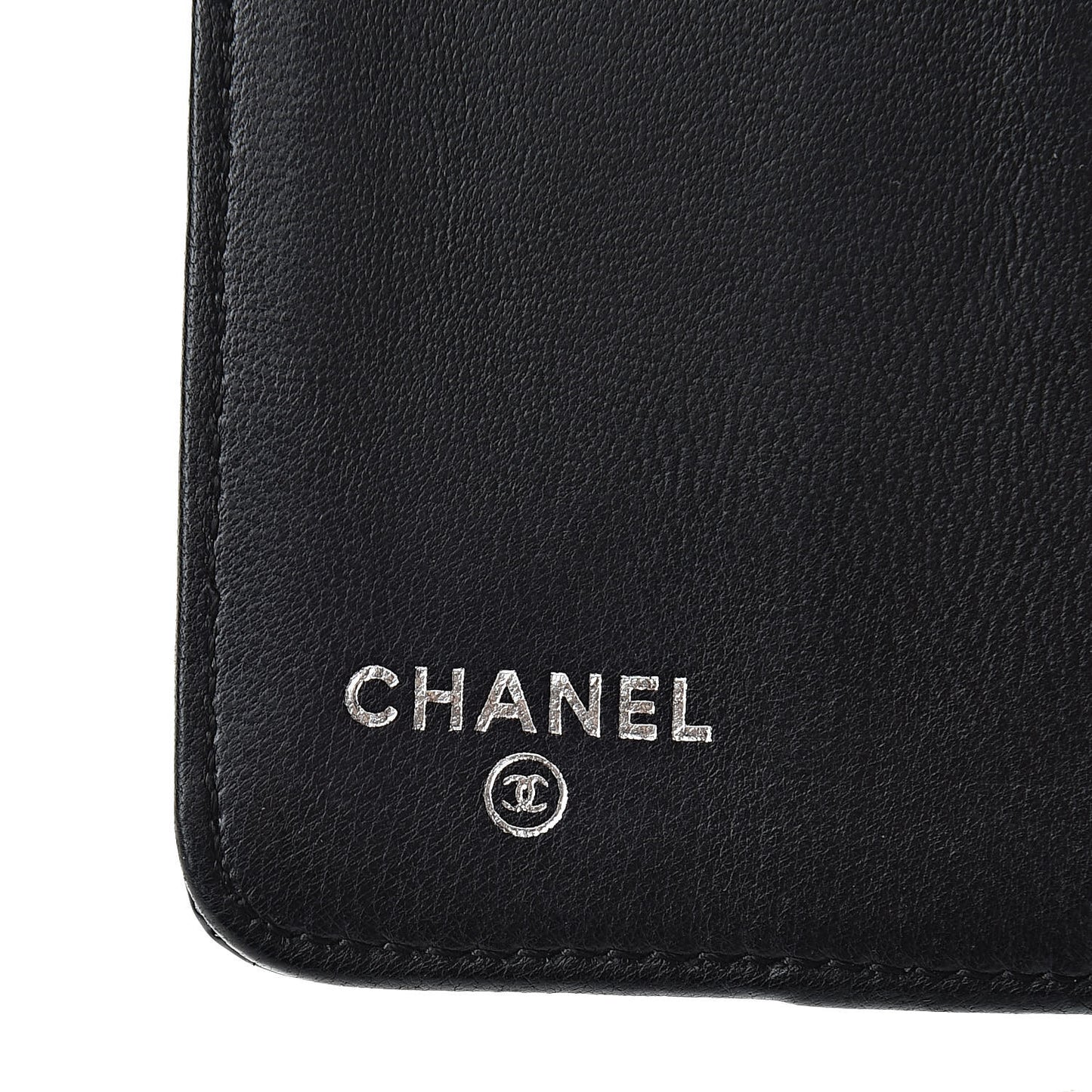 Patent Calfskin Lucky Symbols Agenda Cover Black