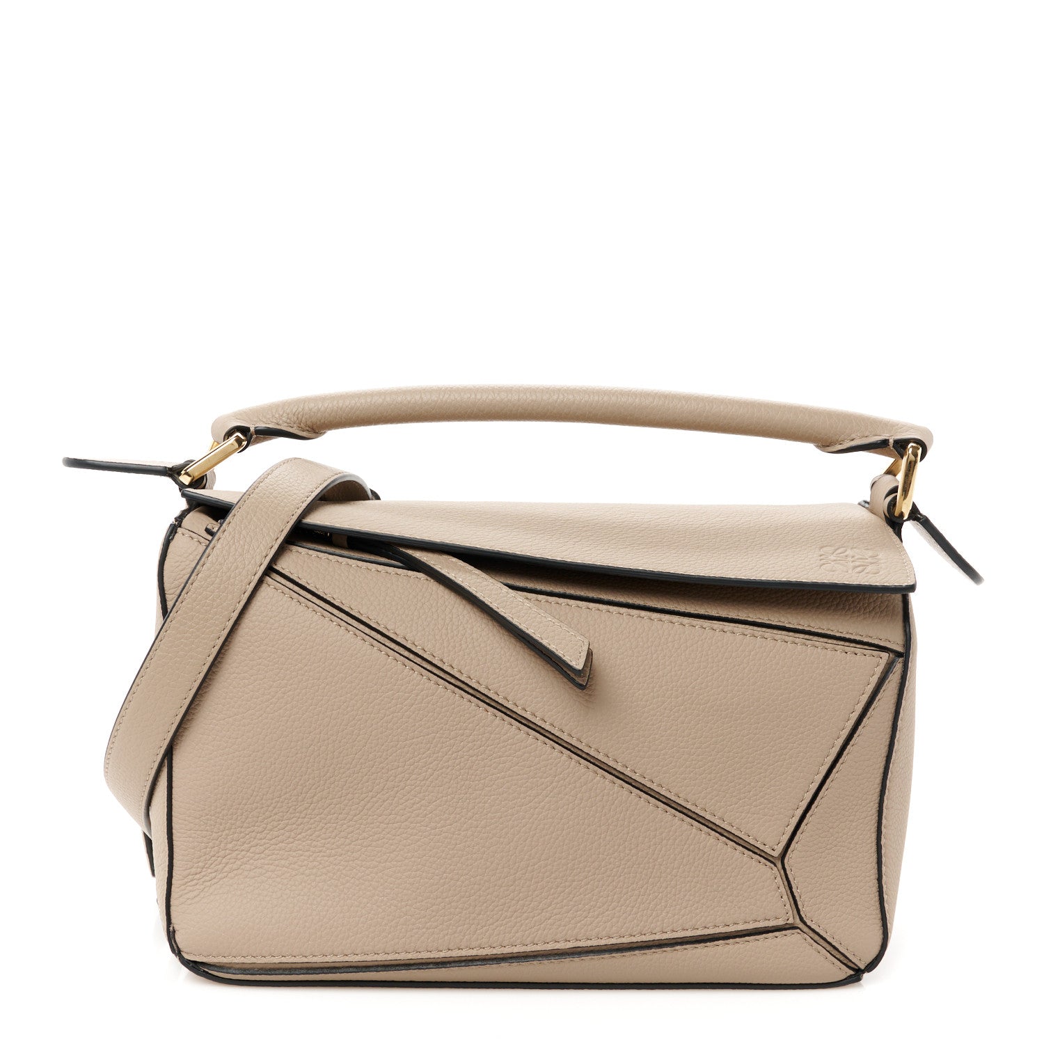 Loewe Grained Calfskin Small Puzzle Bag Sand 1 of 10
