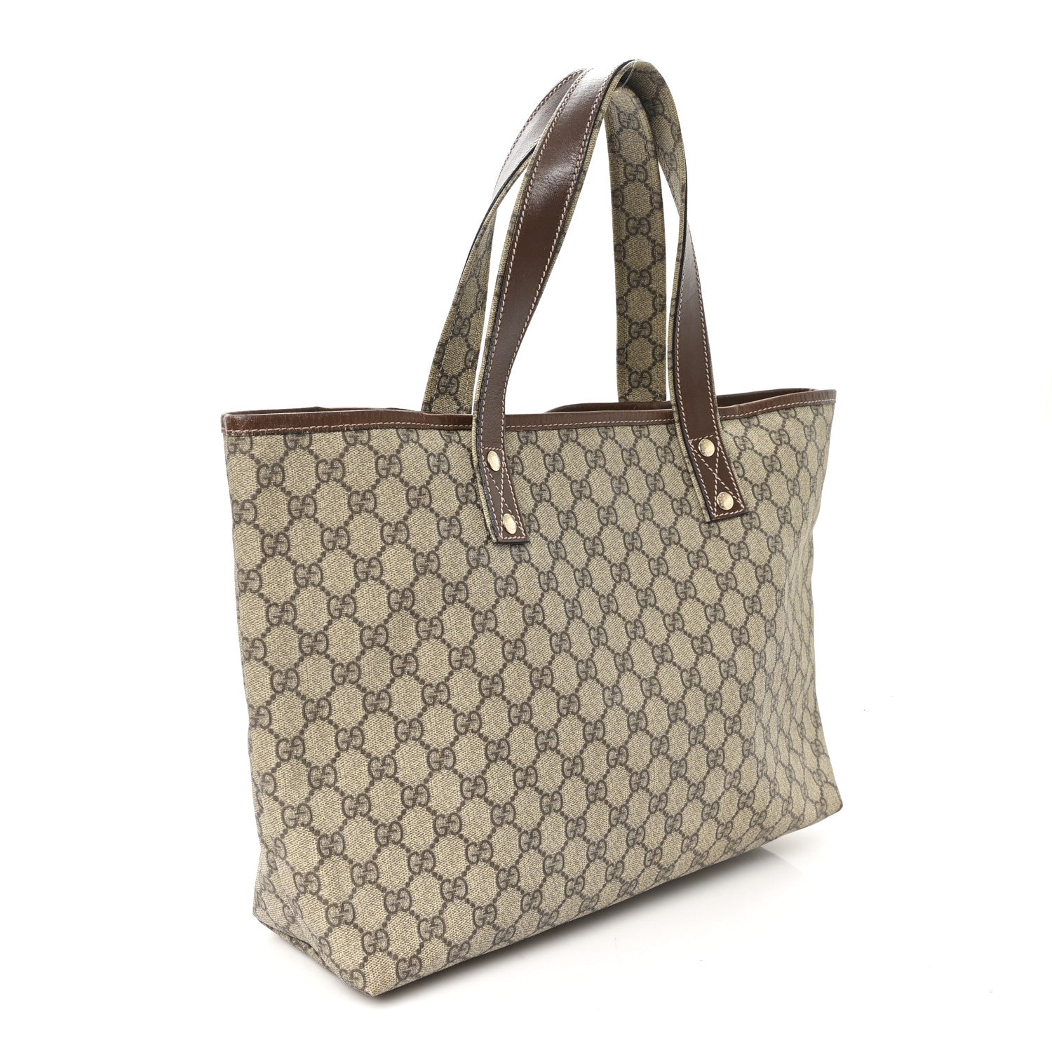 Gucci GG Plus Monogram Medium Signature Web Loop Tote Brown 3 of 10