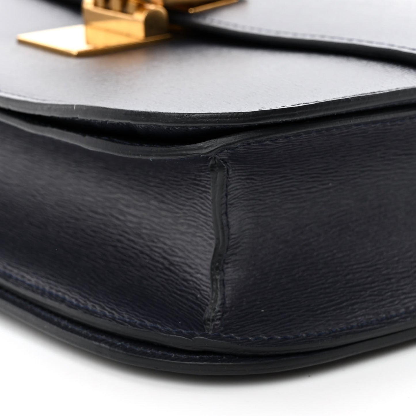 Liege Calfskin Medium Classic Box Flap Bag Dark Blue