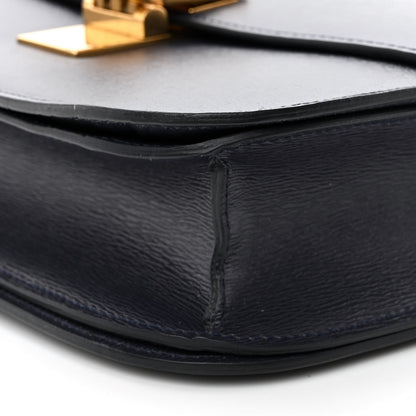 Celine Liege Calfskin Medium Classic Box Flap Bag Dark Blue 11 of 13