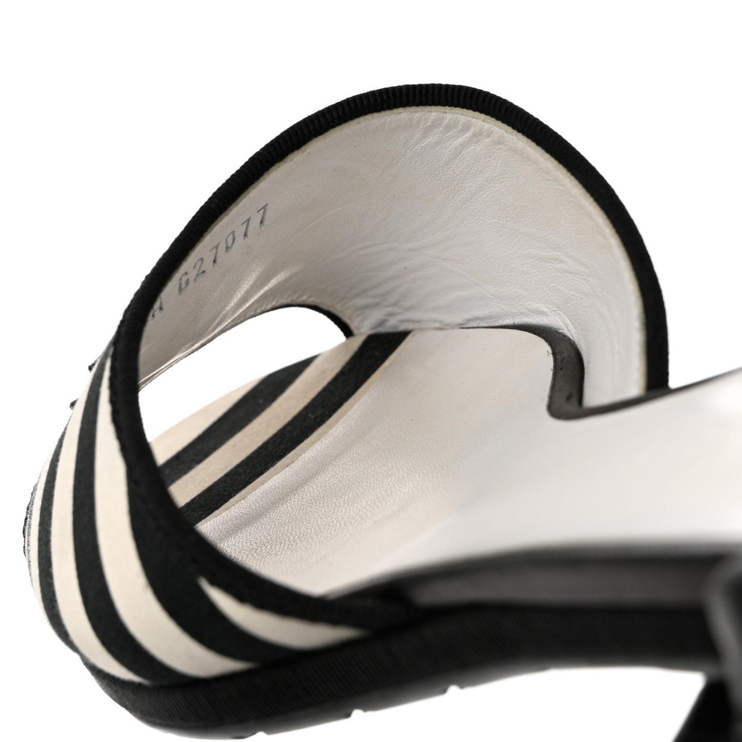 Striped CC Mules 41 Black White