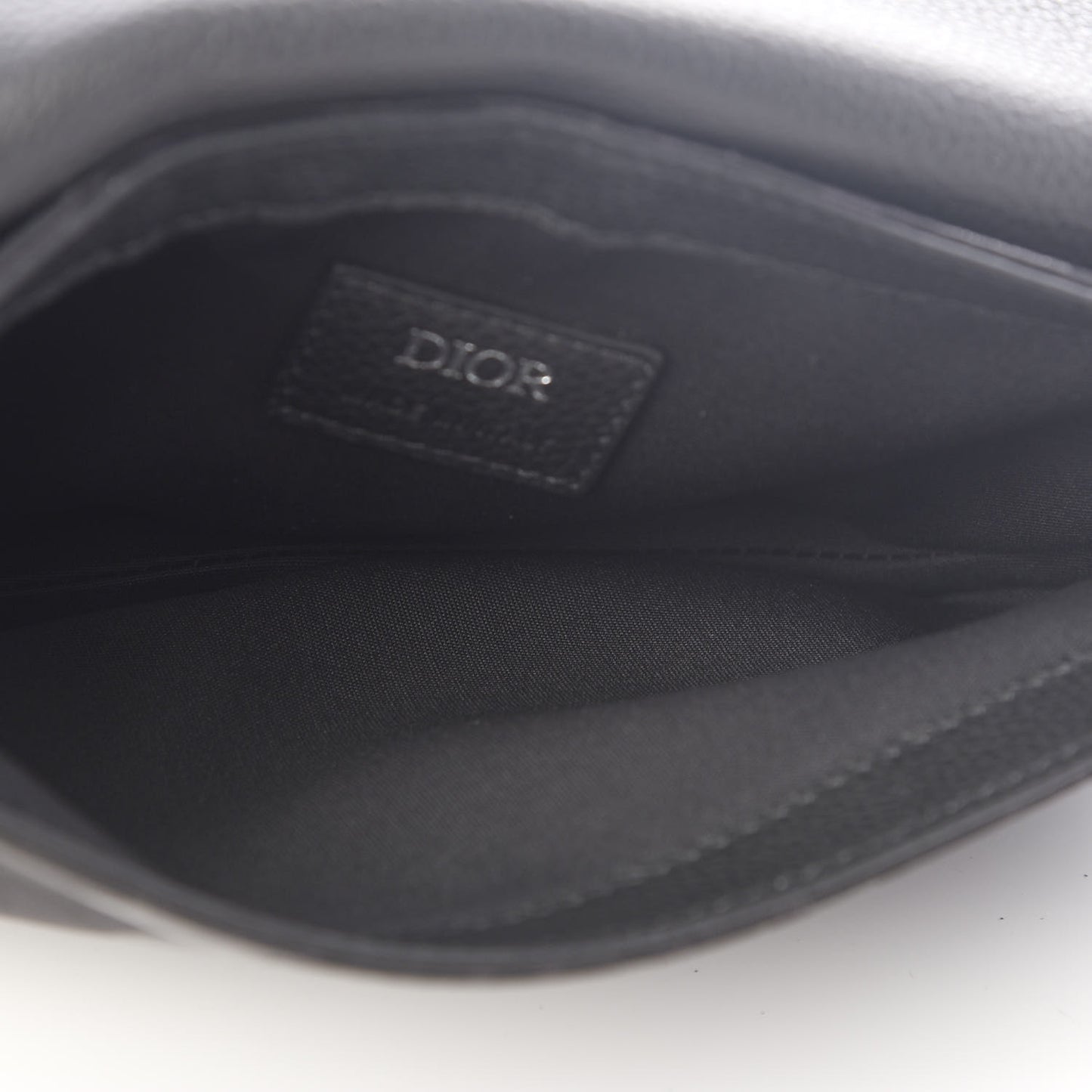 Calfskin Nylon Monogram Leopard Print Saddle Pouch Black