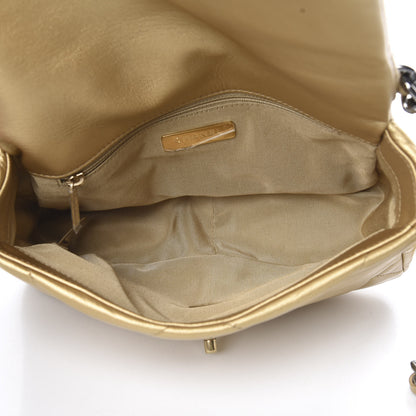 Chanel Metallic Goatskin Quilted Medium 19 Flap Gold 5 of 11