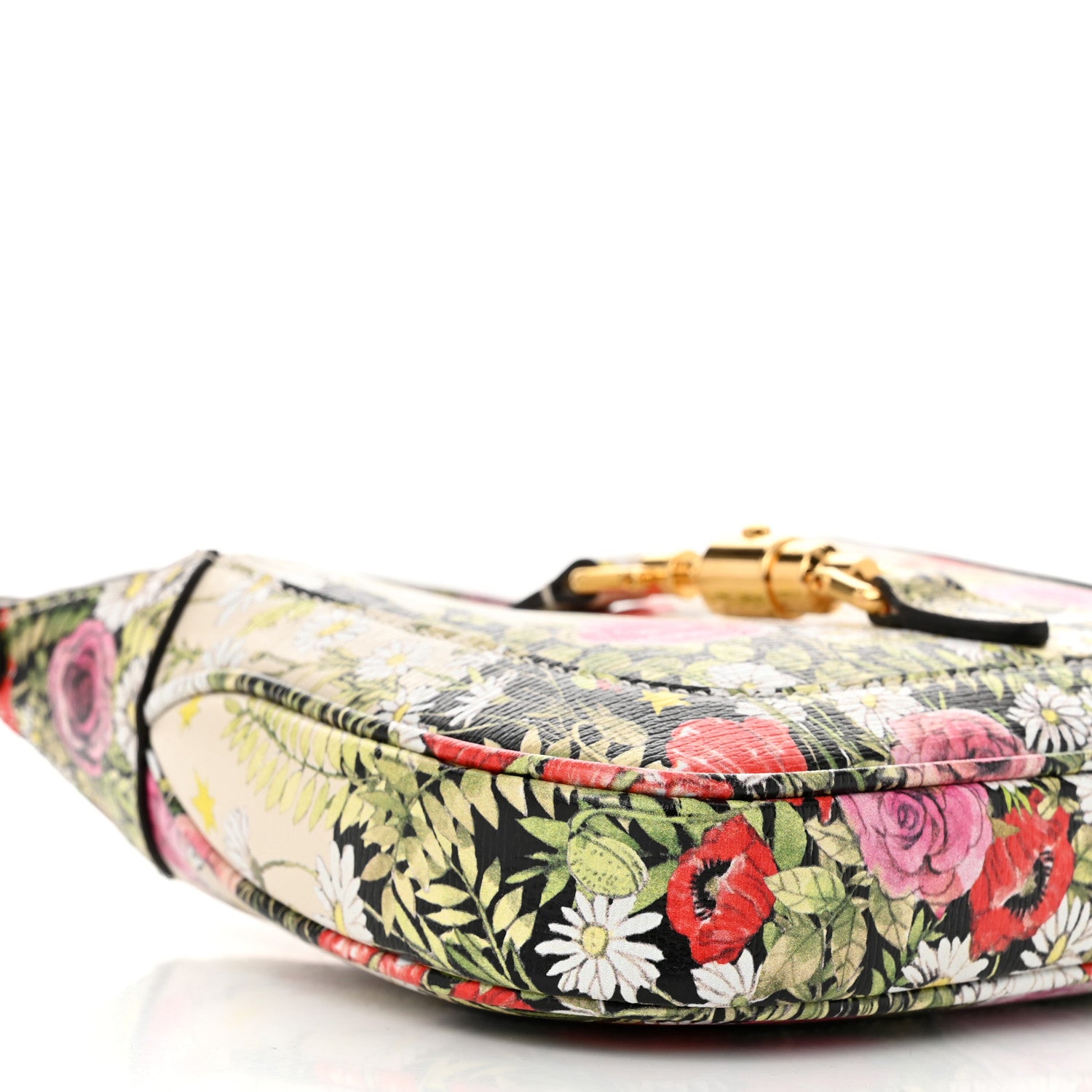 Gucci X YUKO HIGUCHI Shangai Calfskin Floral Print Mini Jackie 1961 Hobo White Multicolor 8 of 9