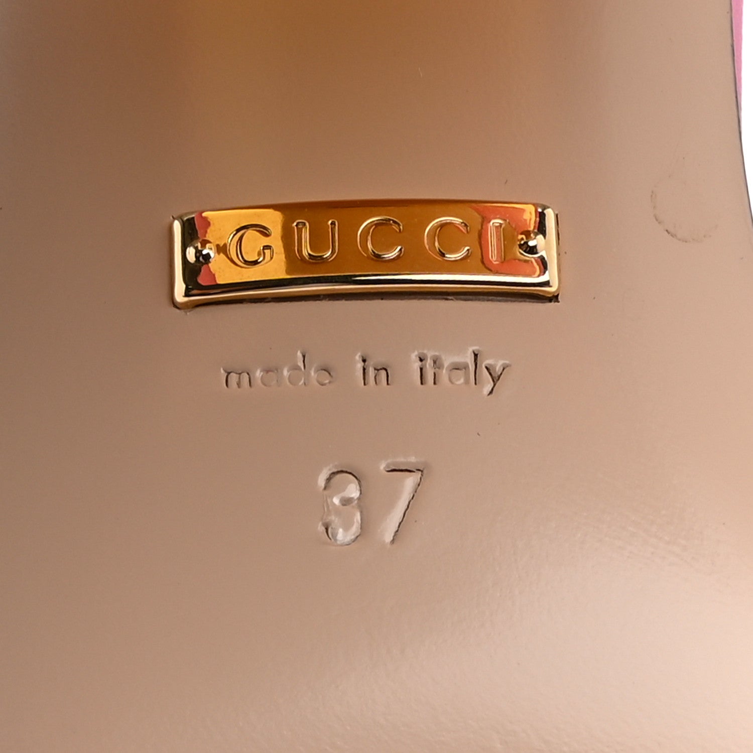 Gucci Nappa Horsebit 75mm Slide Sandals 37 Pink 8 of 12