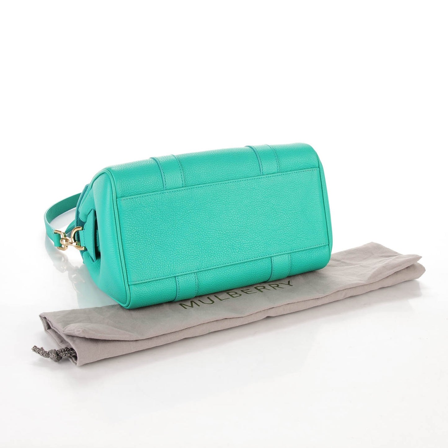 Classic Grain Small Bayswater Satchel Aqua Green