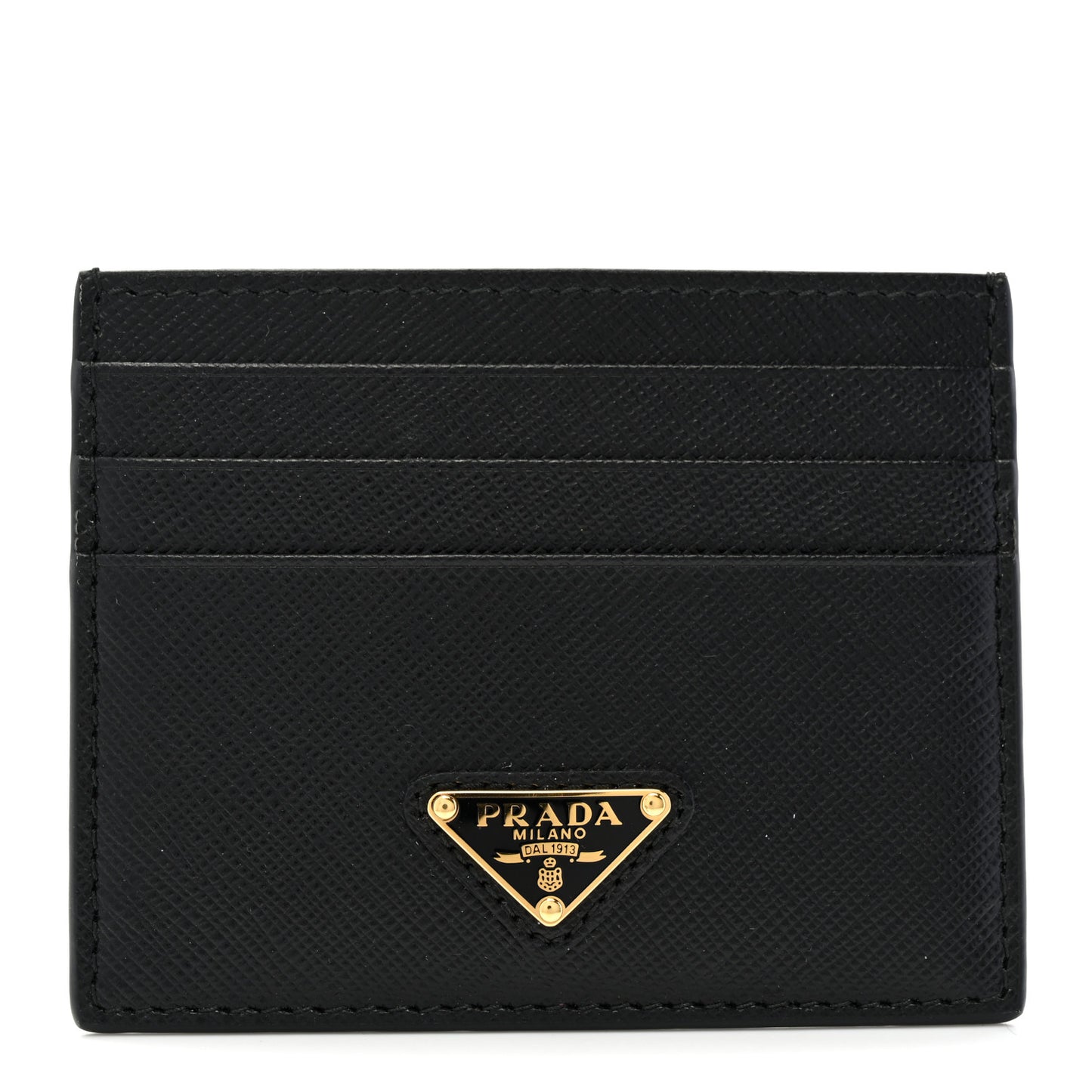 Saffiano Triangle Card Case Black