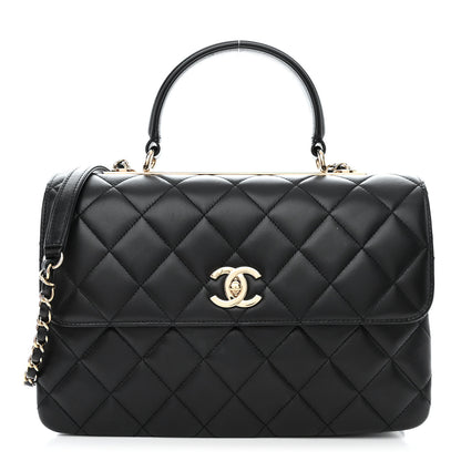 Chanel Lambskin Quilted Medium Trendy CC Flap Dual Handle Bag Black 1 of 14