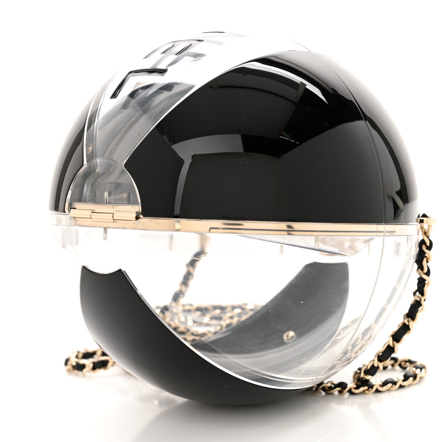 Chanel Plexiglass Coco Beach Ball Minaudiere Clutch  Black 10 of 11
